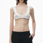 low waisted tailored trouser in wool blend