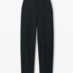 low waisted tailored trouser in wool blend
