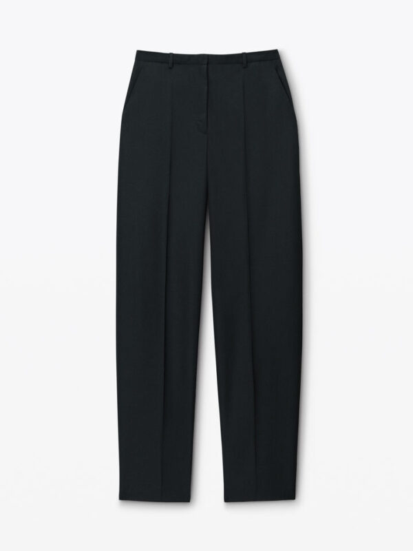 low waisted tailored trouser in wool blend