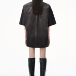 pre-styled short sleeve minidress in cotton