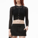 tailored mini skort in wool tailoring