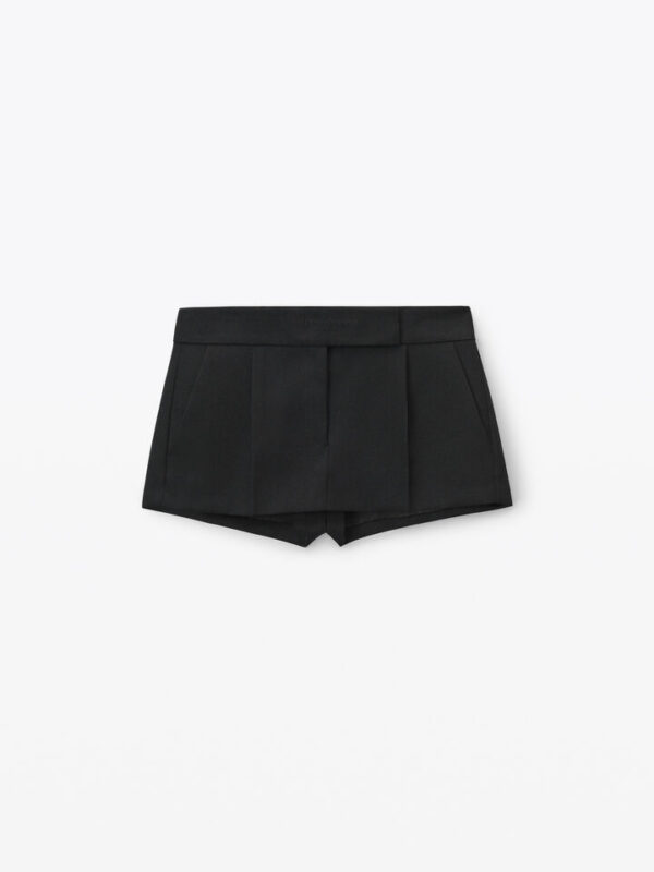 tailored mini skort in wool tailoring