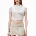 tailored mini skort in wool tailoring