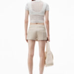 tailored mini skort in wool tailoring