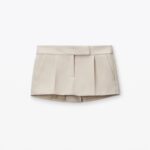 tailored mini skort in wool tailoring