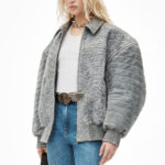 fly high-rise stacked jean in denim