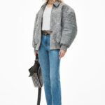 fly high-rise stacked jean in denim