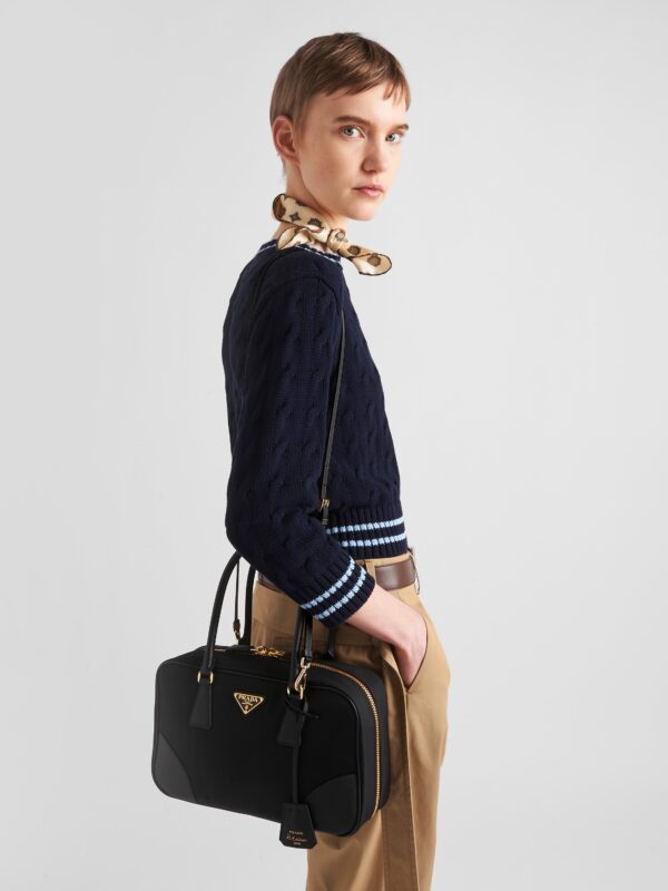 1978 RE NYLON AND SAFFIANO TOP HANDLE BAG