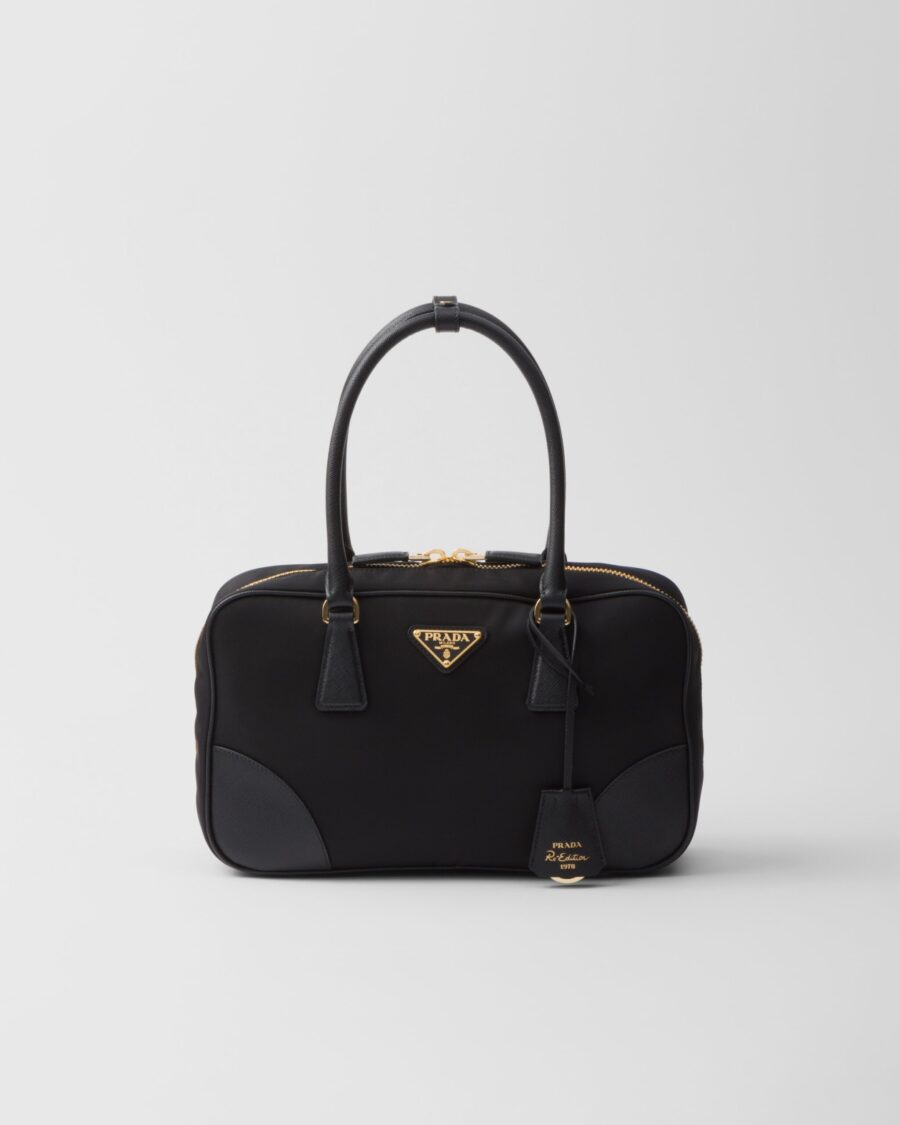 1978 RE NYLON AND SAFFIANO TOP HANDLE BAG