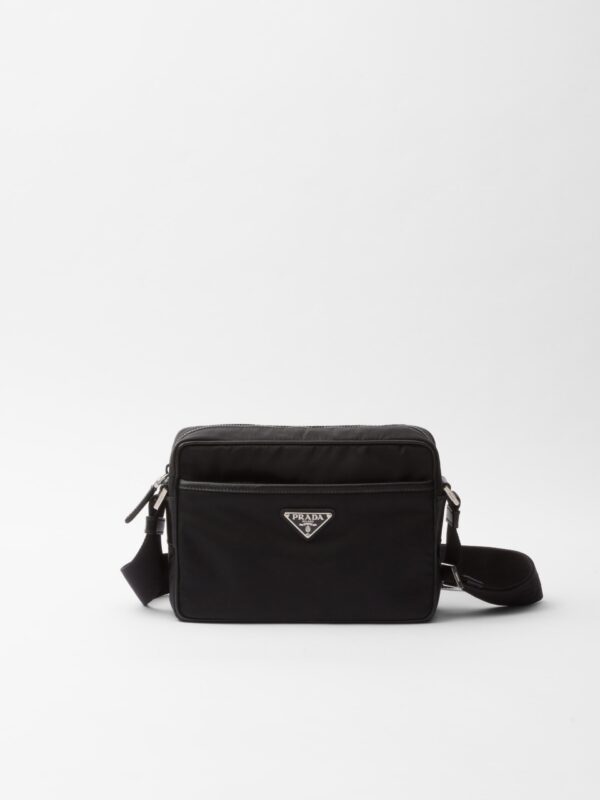 RE NYLON AND SAFFIANO SHOULDER BAG