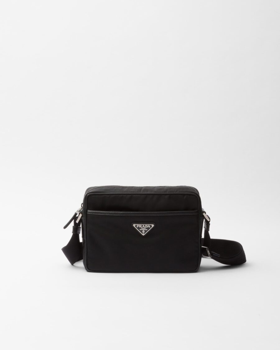 RE NYLON AND SAFFIANO SHOULDER BAG