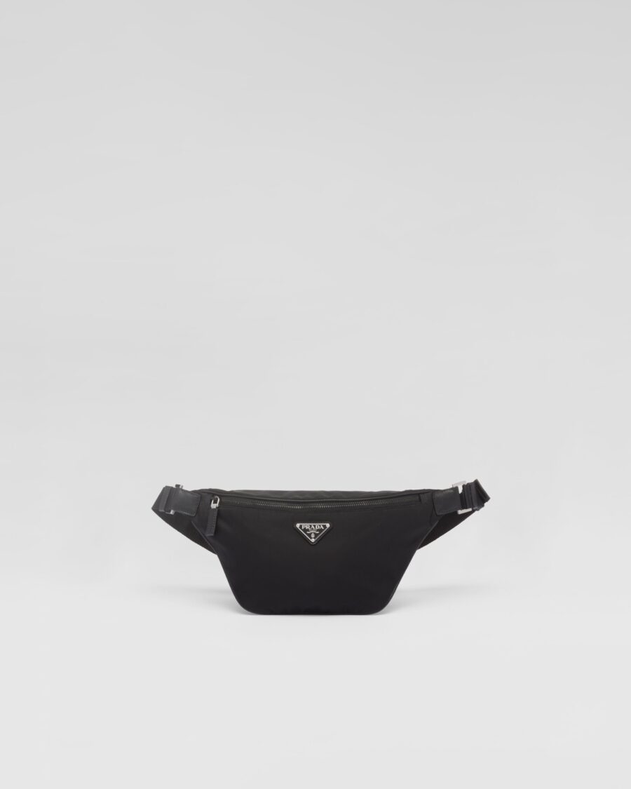 RE NYLON AND SAFFIANO BELT BAG