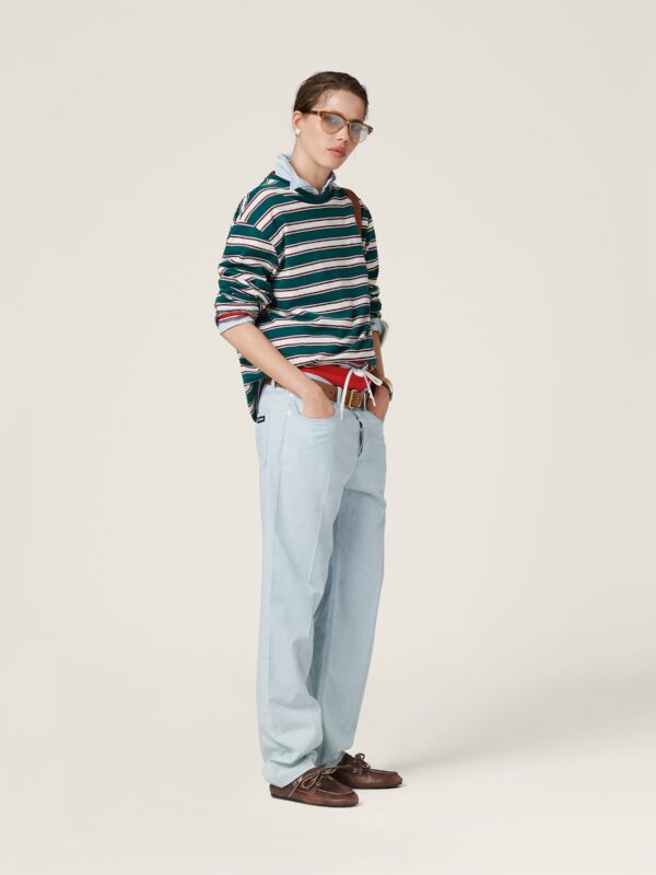 CHAMBRAY DENIM BAGGY JEANS
