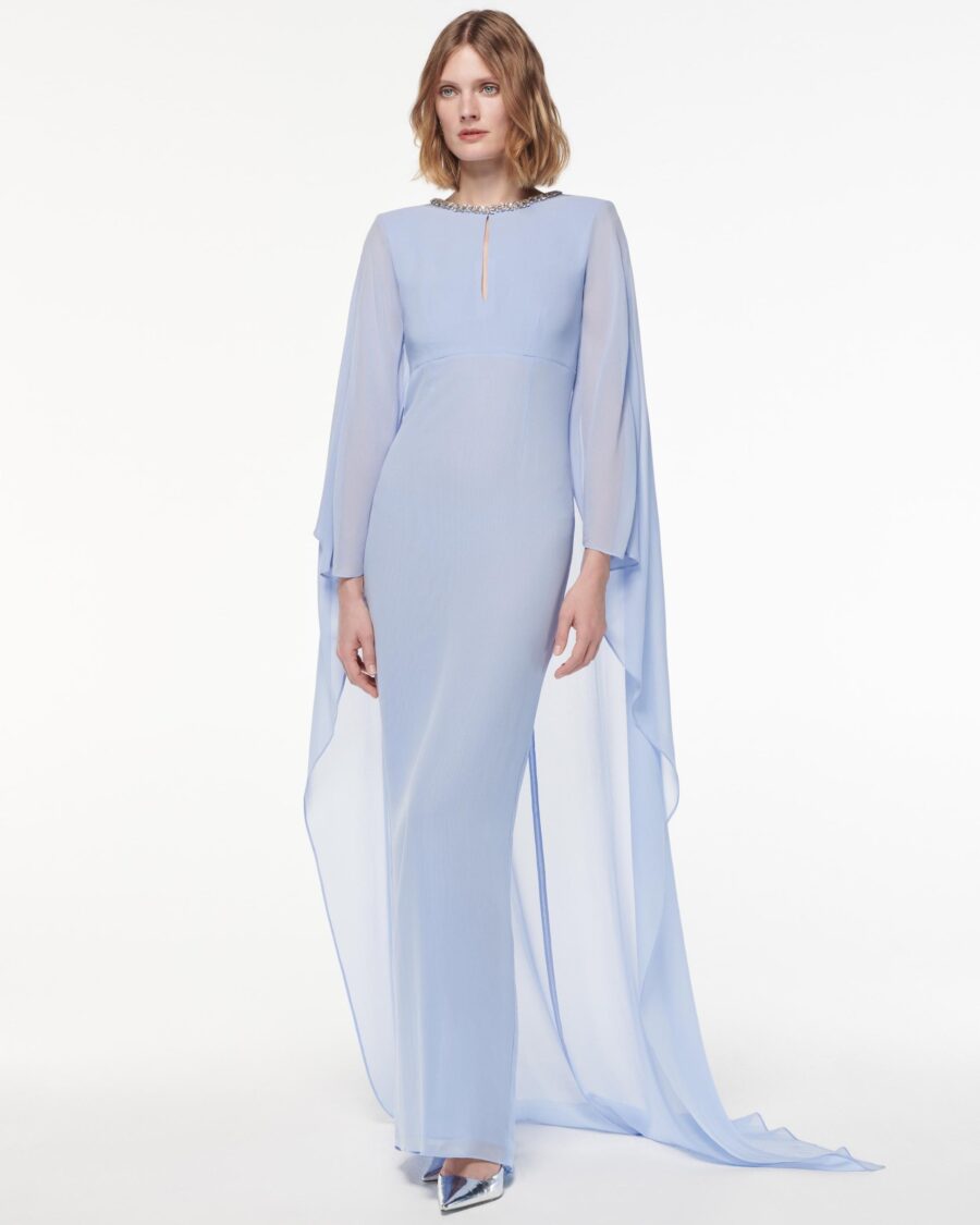 SILK CHIFFON GOWN