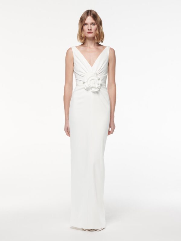 FLOWER DETAIL WHITE GOWN