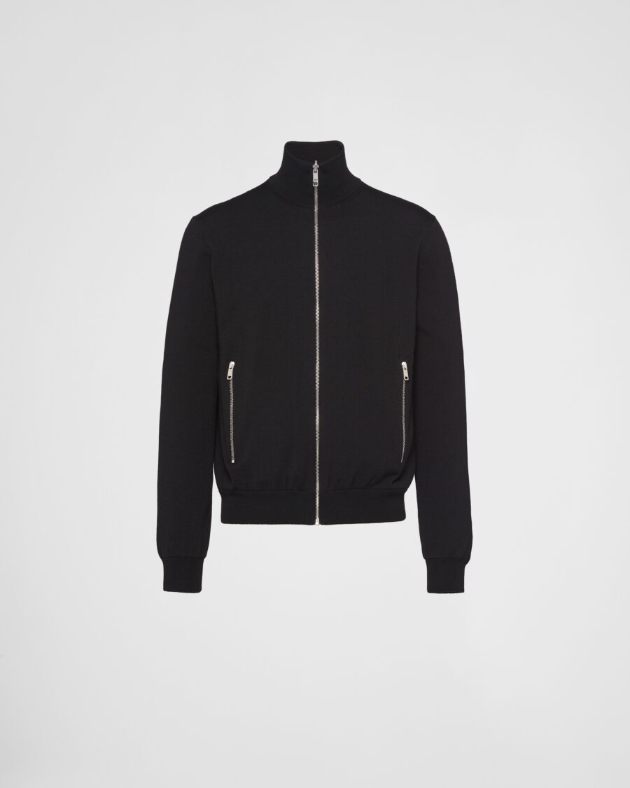 REVERSIBLE WOOL AND RE-NYLON JACKET
