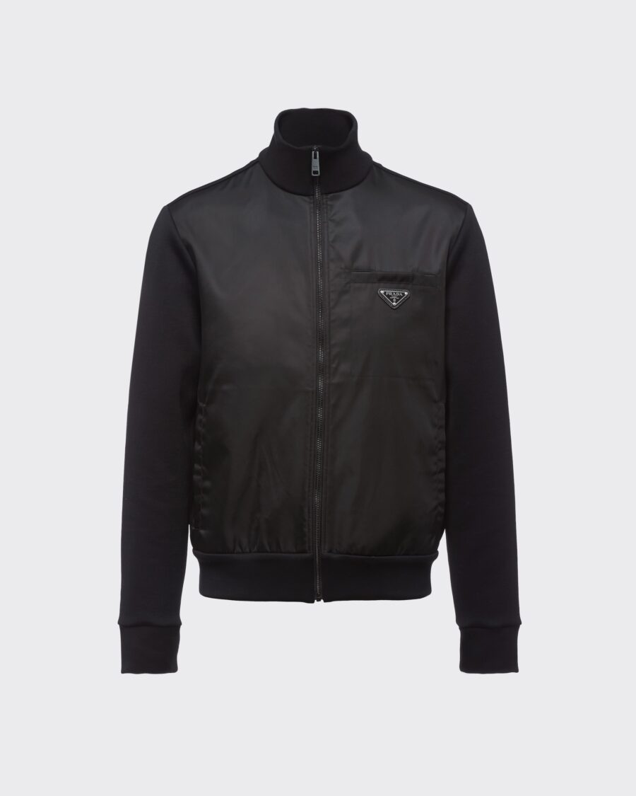 SWEATSHIRT WITH RE-NYLON DETAILS