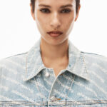 LOGO BLEACHED DENIM JACKET