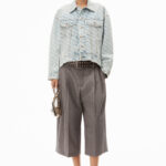 LOGO BLEACHED DENIM JACKET