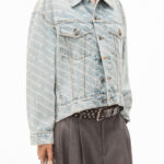 LOGO BLEACHED DENIM JACKET