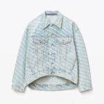LOGO BLEACHED DENIM JACKET