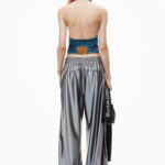 HALTER TOP IN STRETCH DENIM