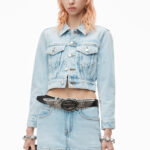 MID RISE DENIM SKORT
