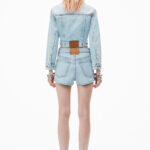 MID RISE DENIM SKORT