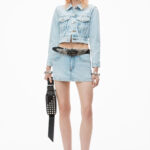 MID RISE DENIM SKORT