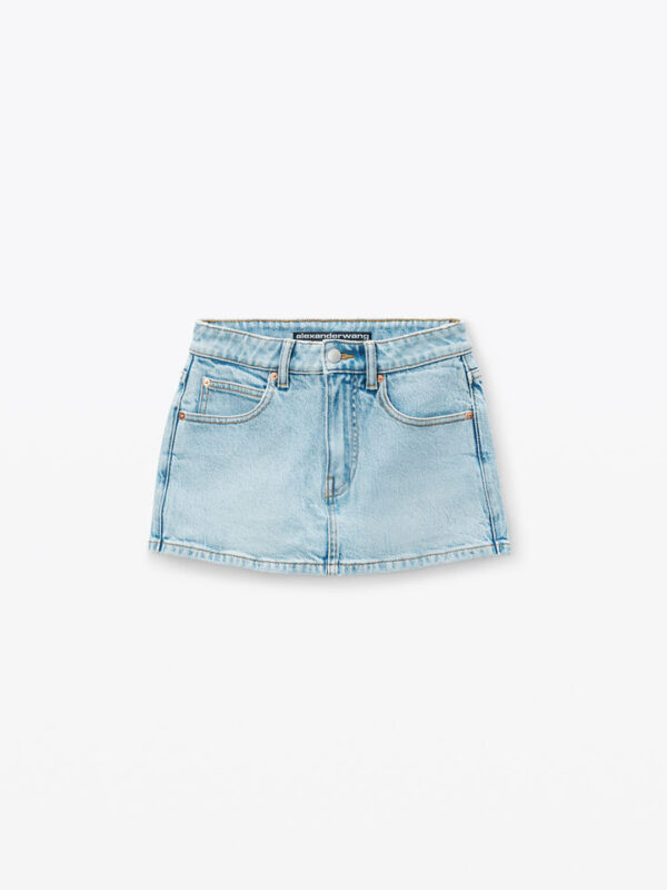 MID RISE DENIM SKORT