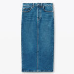 MIDI STRETCH DENIM SKIRT
