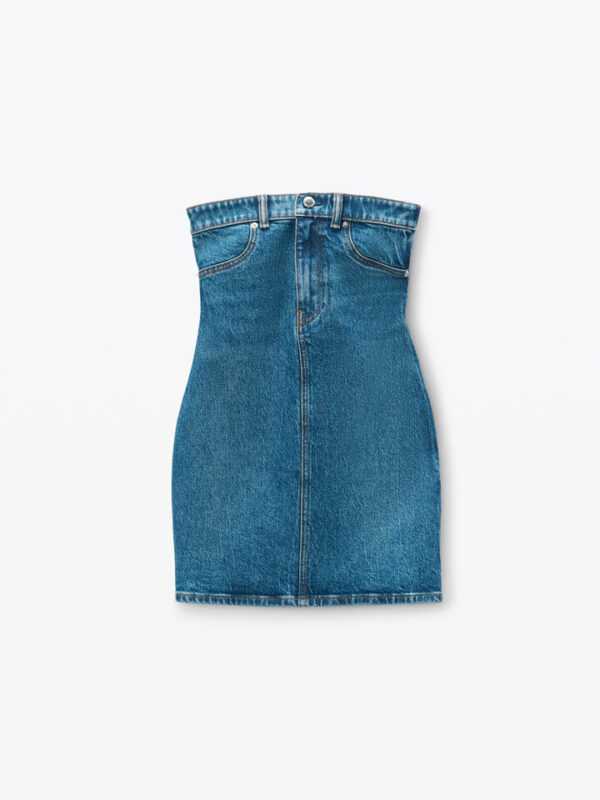TUBE STRETCH DENIM DRESS