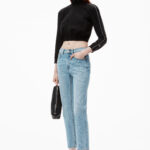 HIGH WAISTED STOVEPIPE JEANS