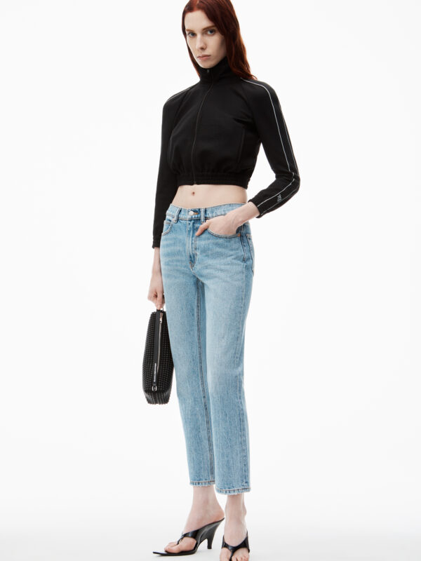 HIGH WAISTED STOVEPIPE JEANS