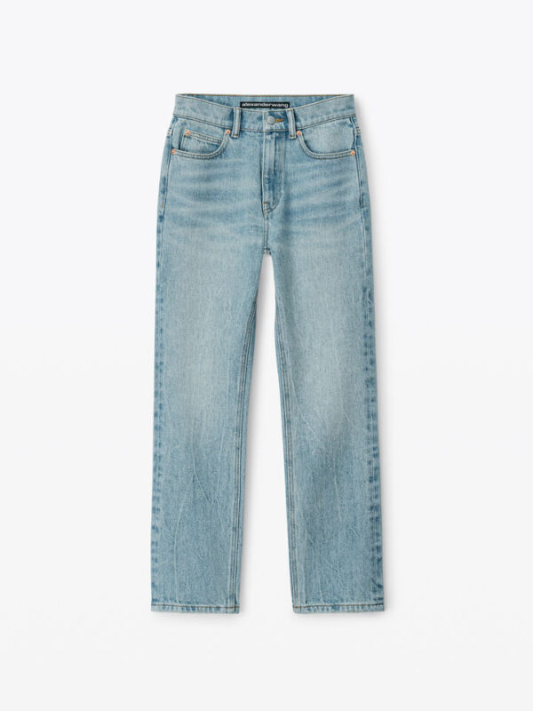 HIGH WAISTED STOVEPIPE JEANS