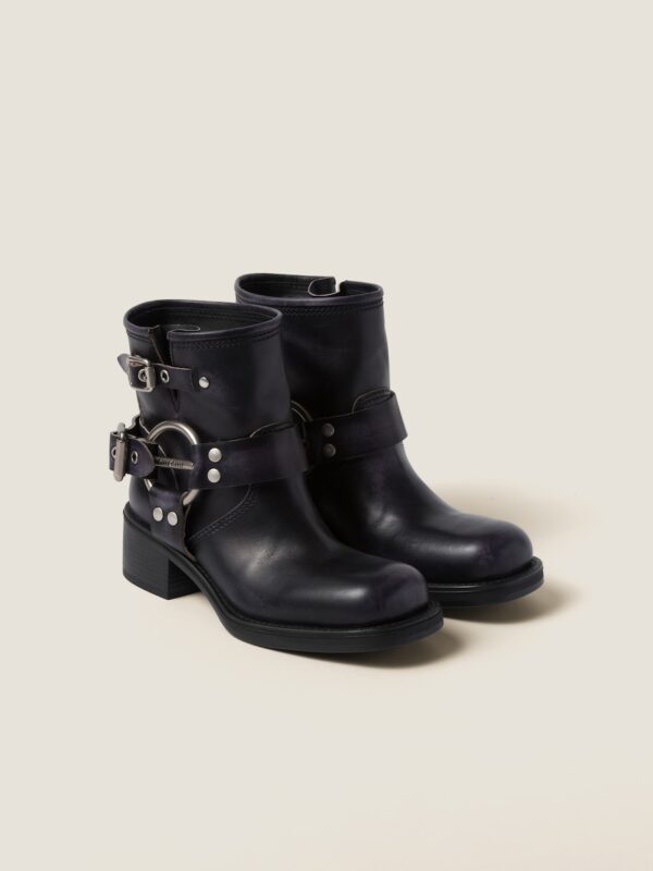 VINTAGE LOOK LEATHER BOOTIE