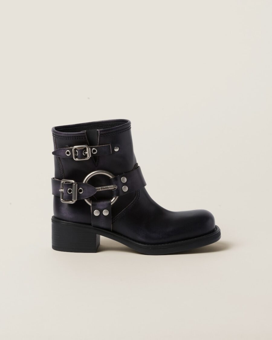 VINTAGE LOOK LEATHER BOOTIE