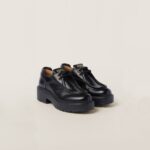 LEATHER LACE UP LOAFERS