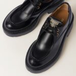 LEATHER LACE UP LOAFERS