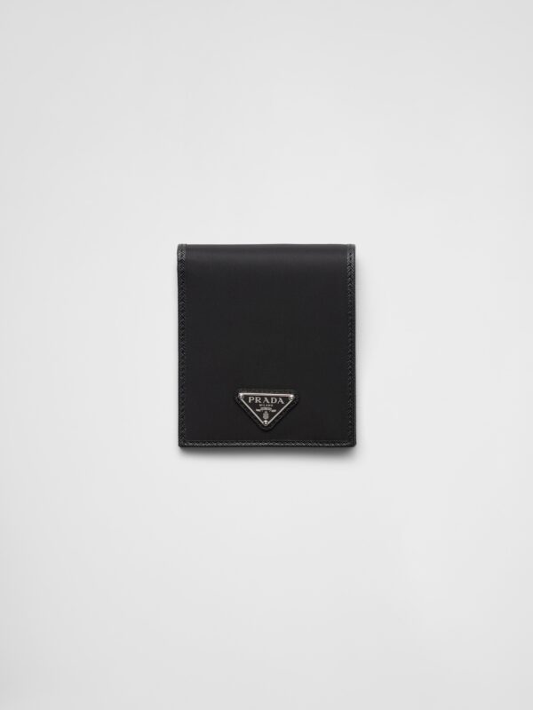 RE-NYLON AND SAFFIANO LEATHER WALLET