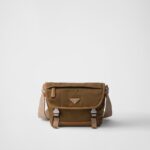 RE-NYLON AND LEATHER SHOULDER BAG