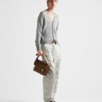 RE-NYLON AND LEATHER SHOULDER BAG