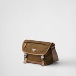 RE-NYLON AND LEATHER SHOULDER BAG