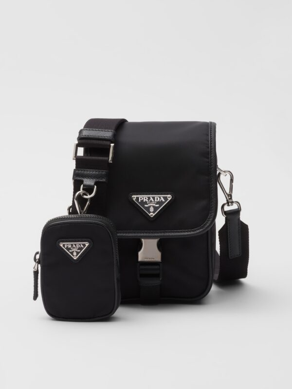 RE-NYLON AND SAFFIANO SHOULDER BAG