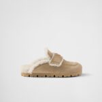 SUEDE AND SHEARLING SLIPPERS