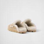 SUEDE AND SHEARLING SLIPPERS