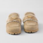SUEDE AND SHEARLING SLIPPERS