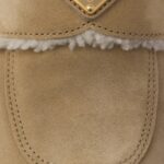 SUEDE AND SHEARLING SLIPPERS