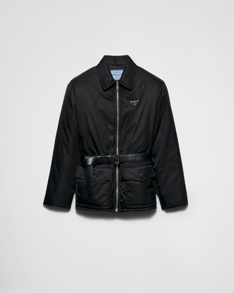 RE-NYLON DOWN JACKET WITH BELT