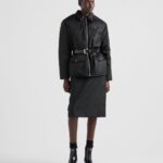 RE-NYLON DOWN JACKET WITH BELT
